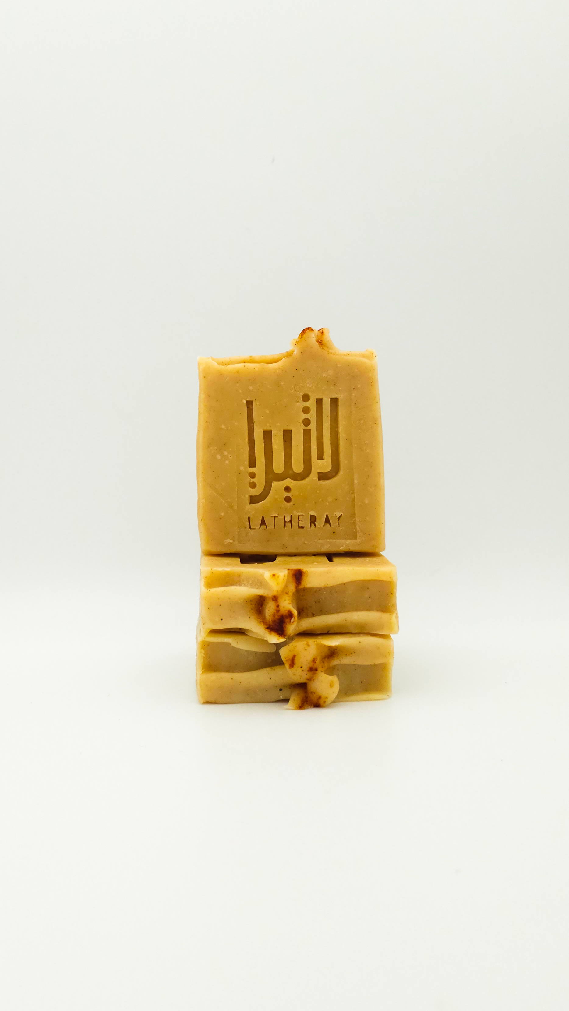  Handmade turmeric and sweet orange natural soap bar with eco packaging by Latheray
