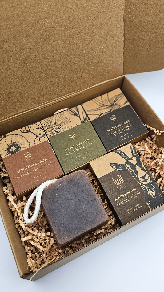 Latheray 05 soap bar set featuring handmade natural soaps in eco packaging.